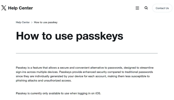 青河苹果维修店铺分享iOS用户如何通过通行密钥(Passkey)登录 
