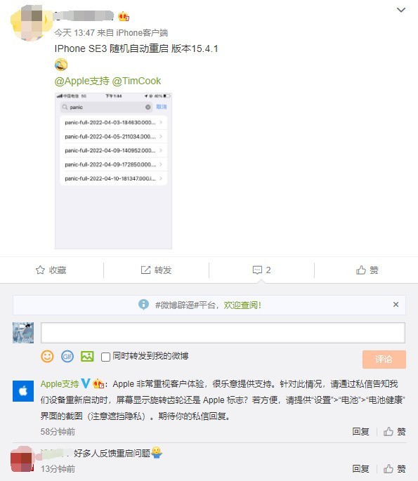 青河苹果13维修分享iPhone SE 3重启死机怎么办 